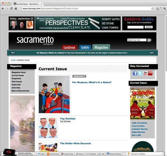 Sacramento magazine website